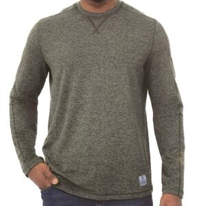 Rugged Elements Sueded Crew Neck Long Sleeve Shirt in Cement Men’s Large